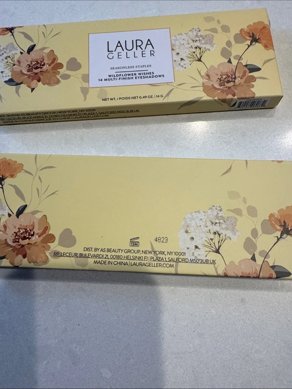 Laura Geller Wildflower Wishes Eyeshadow Palettes - Yellow Floral Packaging